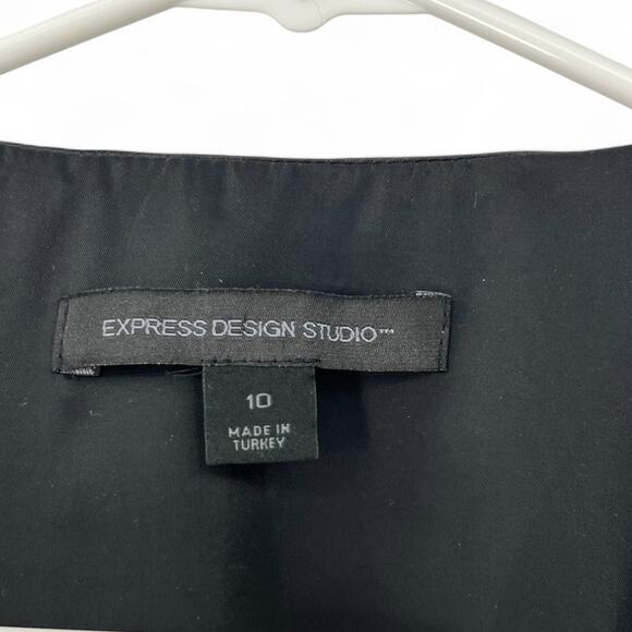 Vintage Y2K 2000' Express | 10 | Vest Women's Fitted Pleated Sleeveless Top Tank - Picture 3 of 3